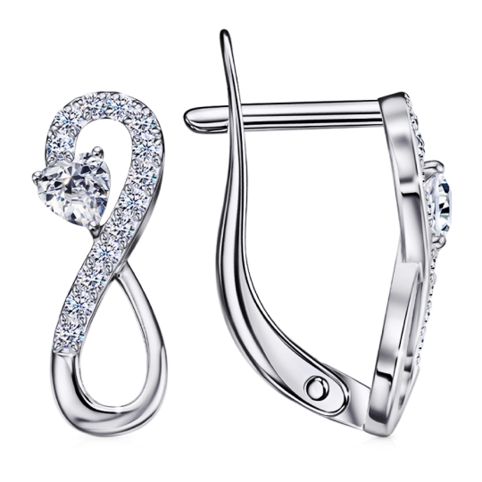 Серьги из серебра с чернением "Змеи"