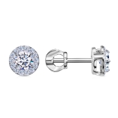 Серьги из серебра с фианитами