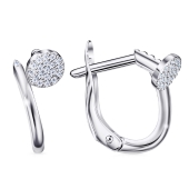 Серьги из серебра с фианитами