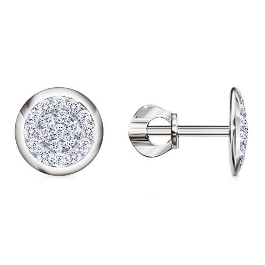 Серьги-кольца из серебра 