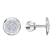 Серьги из серебра с фианитами