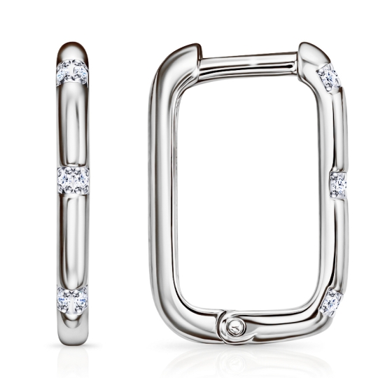 Серьги из серебра с горным хрусталем