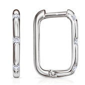 Серьги из серебра с фианитами