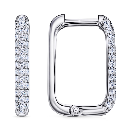 Асимметричные серьги из серебра с эмалью