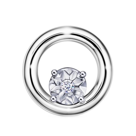 Подвеска из серебра с бриллиантом