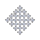 Подвеска из серебра с фианитами