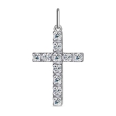 Подвеска из серебра с фианитами