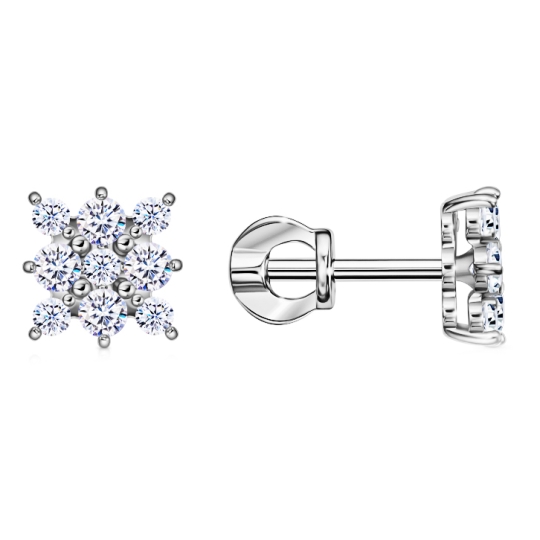 Кольцо из серебра с фианитами