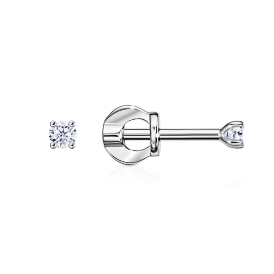 Серьги из серебра с фианитами