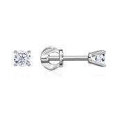 Серьги из серебра с фианитами