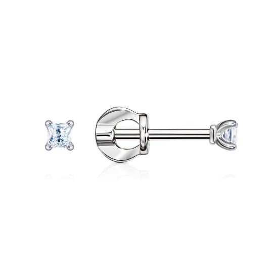 Серьги из серебра с фианитами