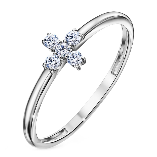 Серьги из серебра с фианитами