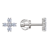 Серьги из серебра с фианитами