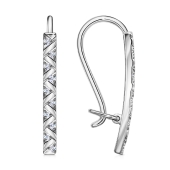 Серьги из серебра с фианитами