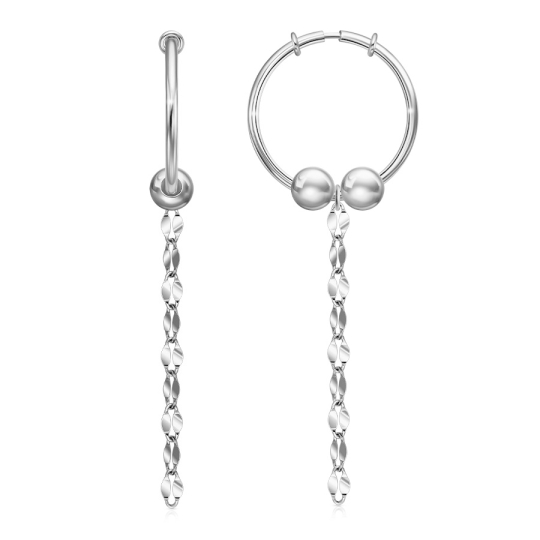 Серьги из серебра с ювелирными кристаллами