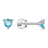 Серьги из серебра с ювелирными кристаллами