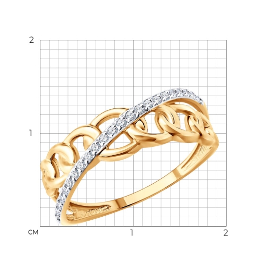 Кольцо из золота с фиантами