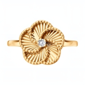 Кольцо из золота с фианитом