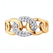 Кольцо из золота с фианитами