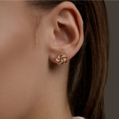 Серьги из золота с фианитами