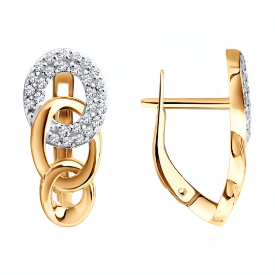 Кольцо из золота с фианитами