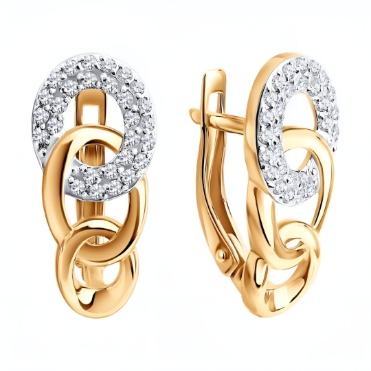 Кольцо из золота с фианитами