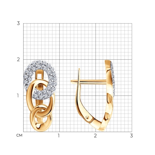 Кольцо из золота с фианитами