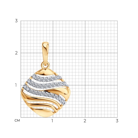 Серьги из золота с фианитами