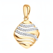 Подвеска из золота с фианитами