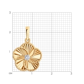 Подвеска из золота с фианитом