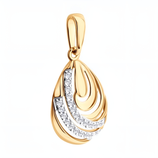 Подвеска из золота с фианитами