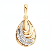 Подвеска из золота с фианитами