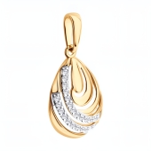 Подвеска из золота с фианитами