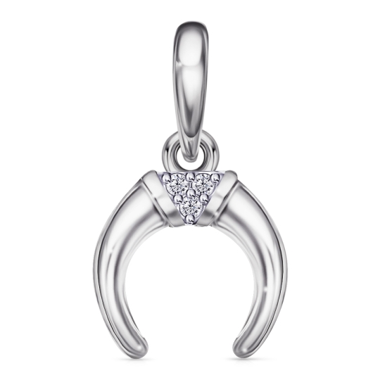 Подвеска из серебра с ювелирным кристаллом