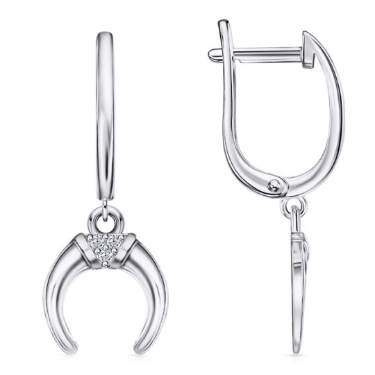 Подвеска из серебра с фианитами