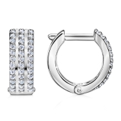 Серьги из серебра с фианитами