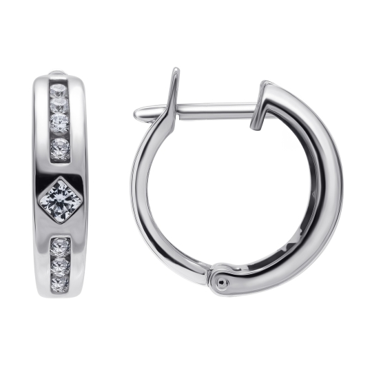 Кольцо из серебра с фианитами