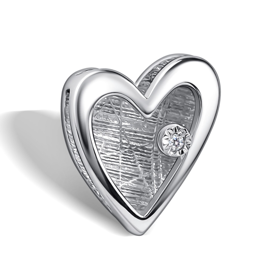 Подвеска из серебра с бриллиантом