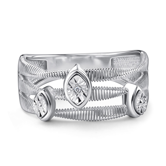 Кольцо из серебра с бриллиантами