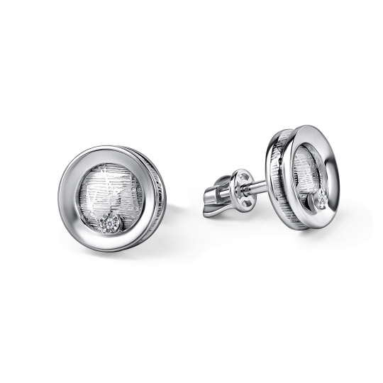 Серьги из серебра с бриллиантами