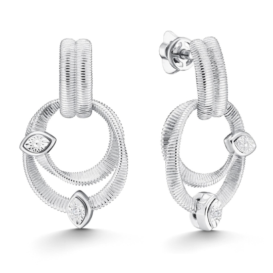 Серьги из серебра с бриллиантами