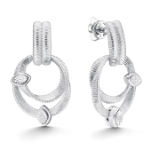 Серьги из серебра с бриллиантами