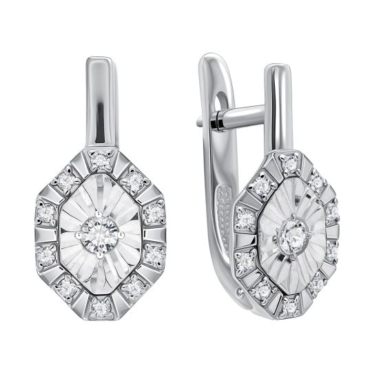 Кольцо из белого золота с бриллиантами