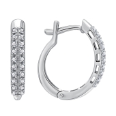 Серьги из белого золота с бриллиантами