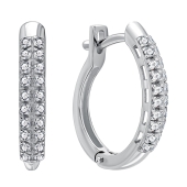 Серьги из белого золота с бриллиантами