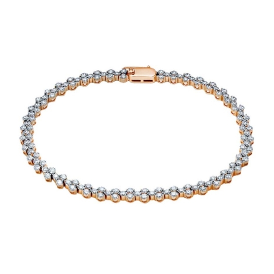 Браслет из золота с фианитами