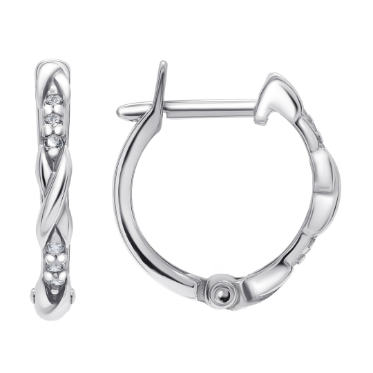 Кольцо из серебра с фианитами