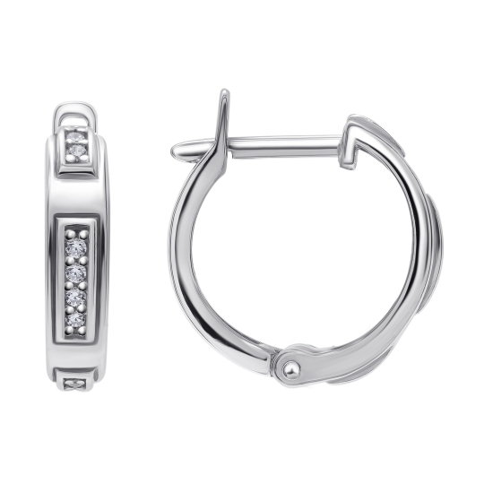 Кольцо из серебра с фианитами