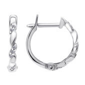 Серьги из серебра с фианитами
