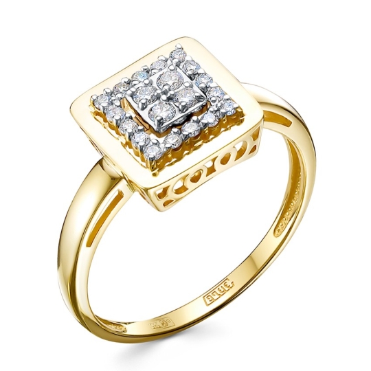 Серьги из лимонного золота с бриллиантами